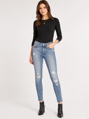 ❤ LEVIS 711 DISTRESSED SKINNY JEANS, 2 (26)